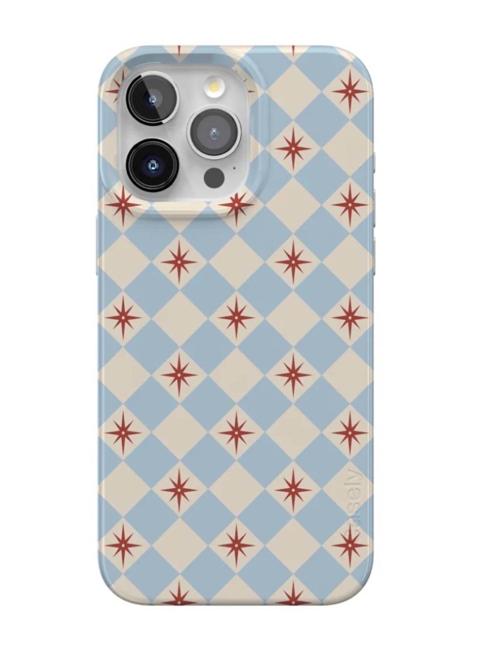 Casely iPhone 15 PRO Chelsea Checker Starlight Tiles Case